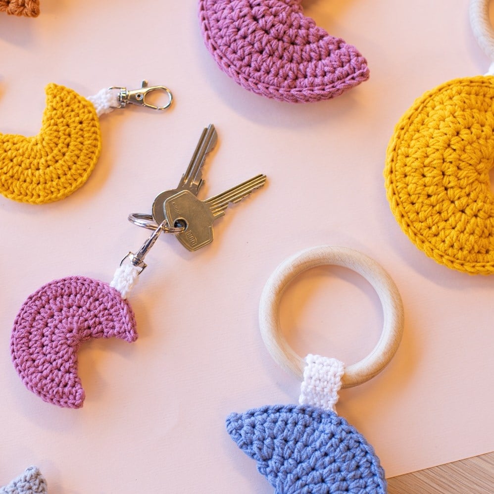 Crochet Pattern Teething Ring - Rattle - Keychain Moon 