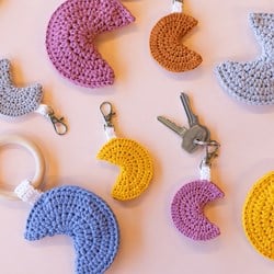 Crochet Pattern Teething Ring - Rattle - Keychain Moon