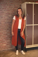 Knitting Pattern Long Cardigan Without Sleeves Elegant-2