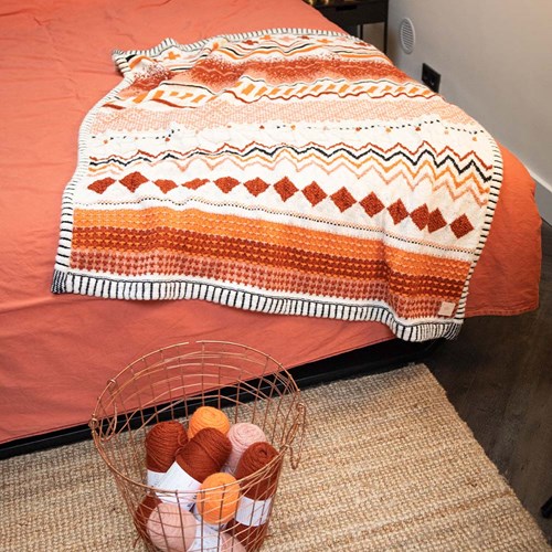 Dream Blanket 6.0 KAL Knitting Kit 01 Chestnut - Sunset - Rosé