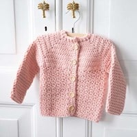 Happy Baby Cardigan Crochet Kit 101 Rosé size 62-2