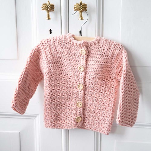 Happy Baby Cardigan Crochet Kit 101 Rosé size 62-2