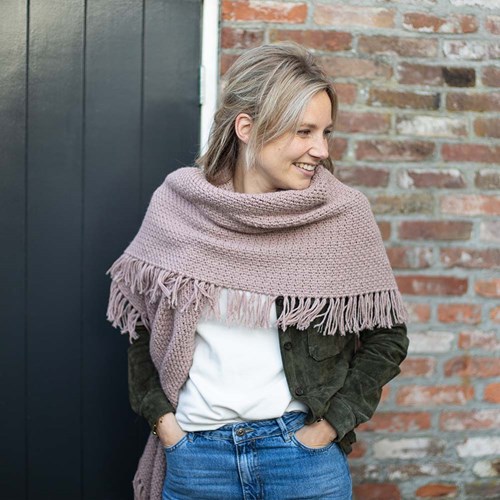 Joy Shawl Crochet Kit 096 Shark Grey-2