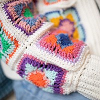 Granny Square Cardigan a la Chloë Crochet Kit 2 Cream XS/S-2