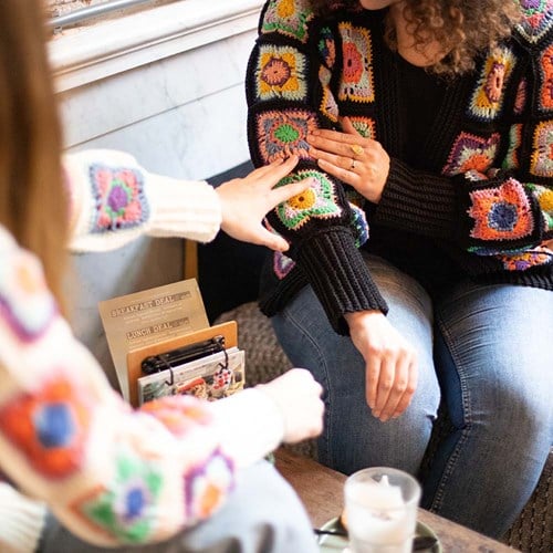 Granny Square Cardigan a la Chloë Crochet Kit 2 Cream M/L-3