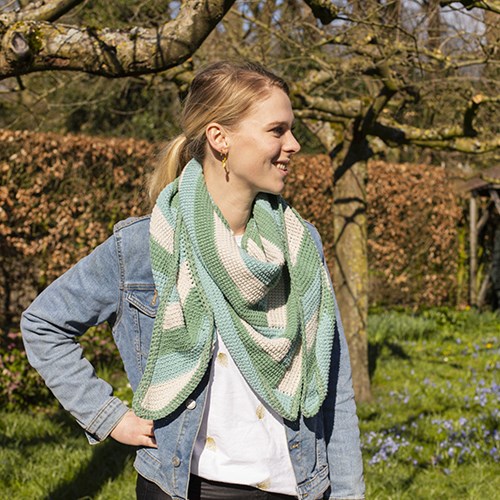 Crochet Pattern Tunisian Spring Scarf-2