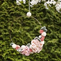 Crochet Pattern Spring Flower Wreath