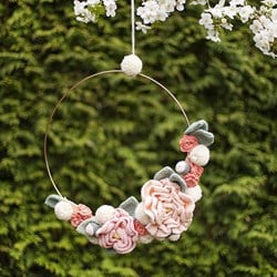 Crochet Pattern Spring Flower Wreath