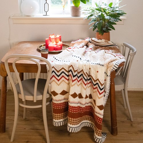 Dream Blanket 6.0 KAL Knitting Kit 09 Satay - Red Wine - Limestone