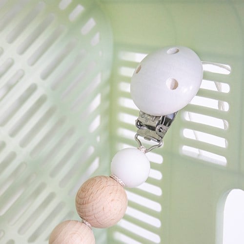 Wooden Pacifier Clip Lightblue-3