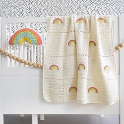 Yarnplaza Rainbow Baby Blanket Crochet Kit