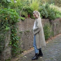 Nuvoletta Raglan Coat Knitting Kit 2 Light/Dark Grey 48/50-2