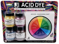 Jacquard Wool dyeset incl. citric acid Yellow, Turquoise, Red & Black