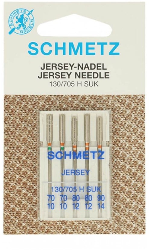 Schmetz Jersey Needles Sizes 70 to 90 - 1 x 5 Needles per card 