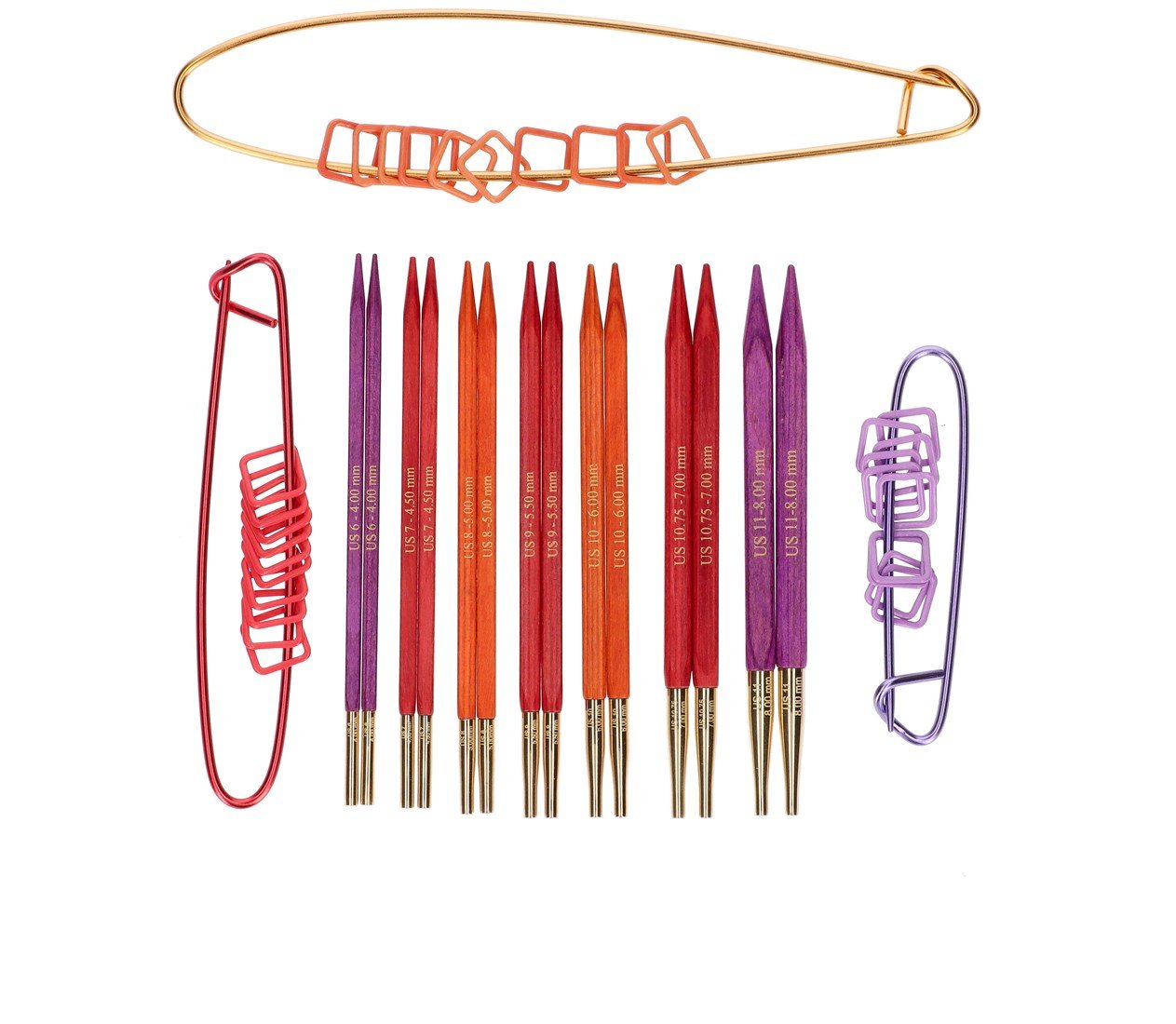 KnitPro Vibrant punch needle set, punch needle embroidery kit, 4 sizes  needles