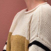 Knitting Pattern Yarn and Colors Striped Jumper Color Block-3