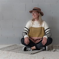 Knitting Pattern Yarn and Colors Striped Jumper Color Block-2