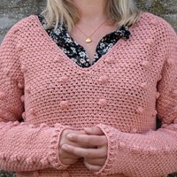 Yarn and Colors Junction Sweater Crochet Kit 101 Rosé S