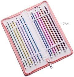 KnitPro Zing breinaalden set 25cm 2.50-6.00mm