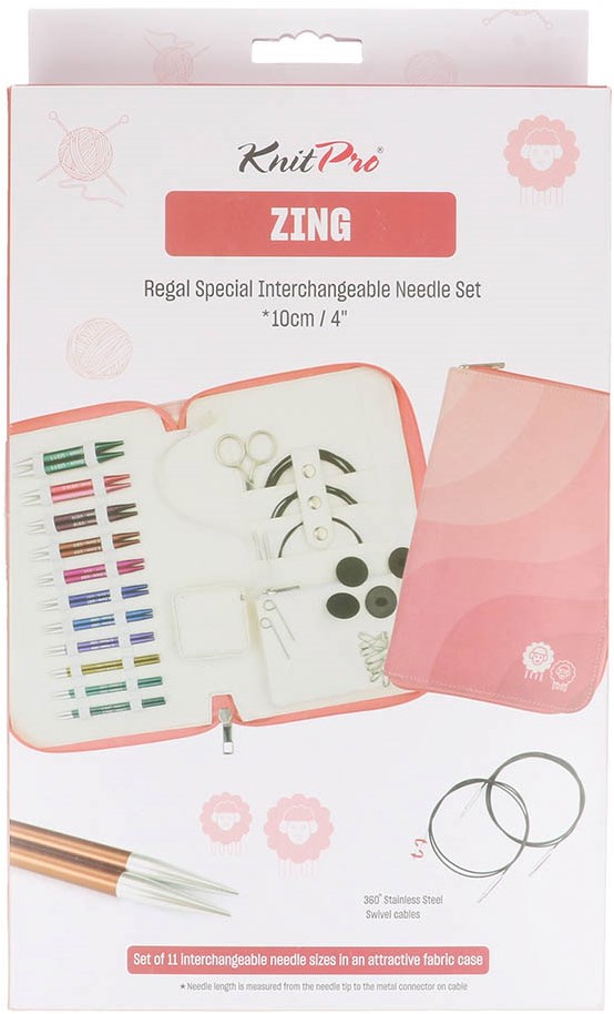KnitPro Zing Special Regal set 10cm 3-8mm interchangeable tips