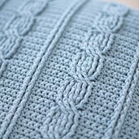 Crochet Pattern Cotton Tube Cable Cushion-2