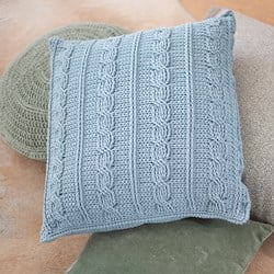 Crochet Pattern Cotton Tube Cable Cushion