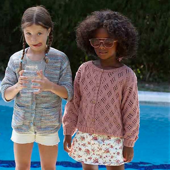 girls coral cardigan