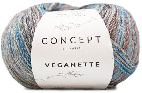 Veganette Kids Cardigan Knitting Kit 1 4 years Wine Red / Stone Grey / Blue