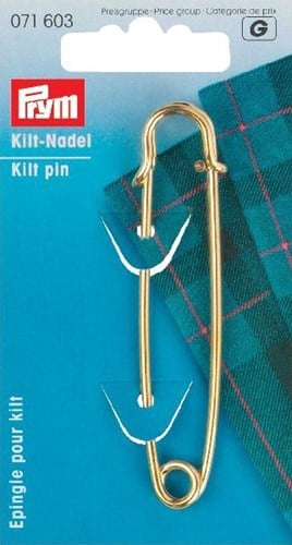 Prym Kilt pin gold 76mm