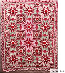 Katia CAL Stars in Bloom Kit - Crochet Flower Blanket Ecru S2