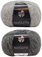 Nuvoletta Raglan Coat Knitting Kit 2 Light/Dark Grey 36/40