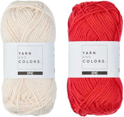 Yarn and Colors Striped Jumper Reversed Knitting Kit 2 S Cardinal-2