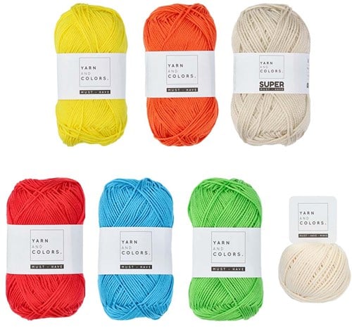 Yarnplaza Rainbow Wall-Hanging Crochet Kit 6 Colorful