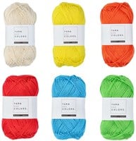 Yarnplaza Rainbow Mobile Crochet Kit 6 Colorful