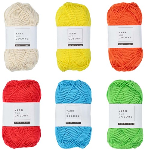 Yarnplaza Rainbow Mobile Crochet Kit 6 Colorful