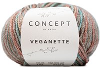 Veganette Shawl Knitting Kit 2 Rust Brown / Brown / Green-Blue