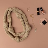 Yarn and Colors Knot a Scarf Knitting Kit 1 Limestone