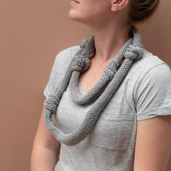 Knotted necklace scarf outlet