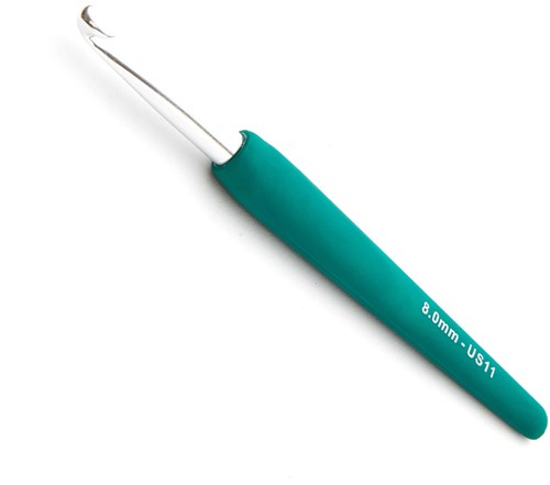 KnitPro Waves 2.0 Deep Sea Teal crochet hook 8.00mm