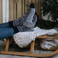 Knitting Pattern Durable December Snow Socks