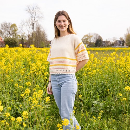 Ecopuno Striped Bobble Top Knitting Kit 36/38