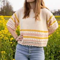 Ecopuno Striped Bobble Top Knitting Kit 36/38-3