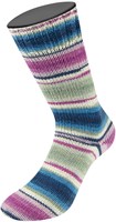 Lana Grossa Landlust Die Sockenwolle 118 Light gray/ecru/fuchsia/blue/jeans/night blue/light pink/lilac striped-2