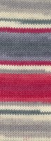 Lana Grossa Landlust Die Sockenwolle 119 Silver/medium/dark gray/orange/tomato red/ecru striped-3