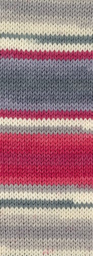 Lana Grossa Landlust Die Sockenwolle 119 Silver/medium/dark gray/orange/tomato red/ecru striped-3