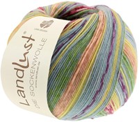 Lana Grossa Landlust Die Sockenwolle 423 Turquoise/yellow/jade/yellow green/lilac/silver gray/khaki/peach