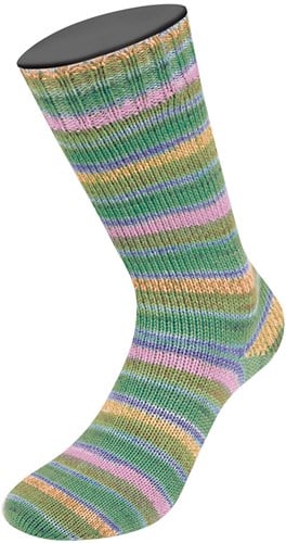 Lana Grossa Landlust Die Sockenwolle 423 Turquoise/yellow/jade/yellow green/lilac/silver gray/khaki/peach-2