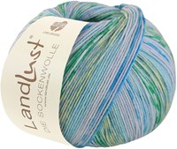 Lana Grossa Landlust Die Sockenwolle 426 Green/blue/light gray/light turquoise/turquoise blue/gray/light green