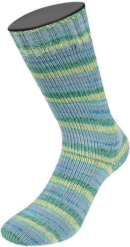 Lana Grossa Landlust Die Sockenwolle 426 Green/blue/light gray/light turquoise/turquoise blue/gray/light green-2