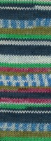 Lana Grossa Landlust Die Sockenwolle 714 Bordeaux/light gray/green/dark petrol/blue/olive Striped / with jacquard-3